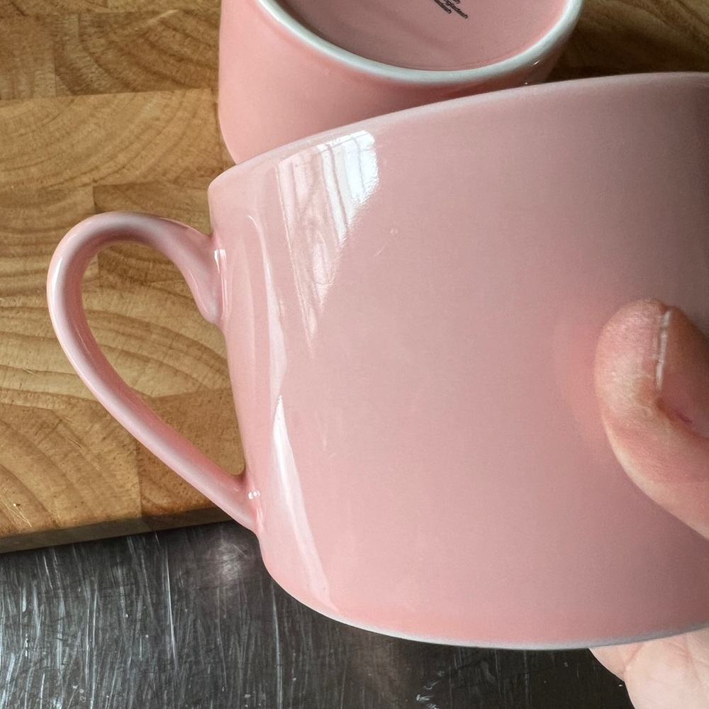 H&M Pink Ceramic Love You Mug Set - Picture 3 of 5